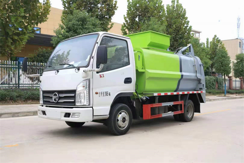 現車推薦：4方藍牌國六凱馬餐廚垃圾車，可選裝推鏟固液分離不超重